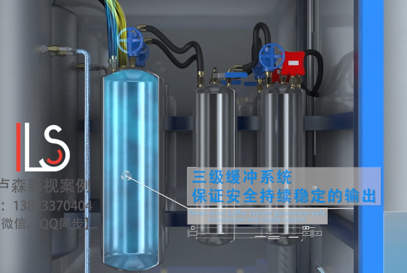 氢氧发生器工业动画